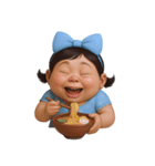 面白い顔をした太った女の子  (NT)（個別スタンプ：28）