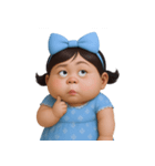面白い顔をした太った女の子  (NT)（個別スタンプ：30）