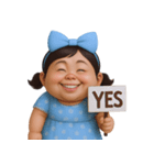 面白い顔をした太った女の子  (NT)（個別スタンプ：31）