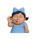 面白い顔をした太った女の子  (NT)（個別スタンプ：32）