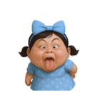 面白い顔をした太った女の子  (NT)（個別スタンプ：33）