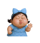 面白い顔をした太った女の子  (NT)（個別スタンプ：34）