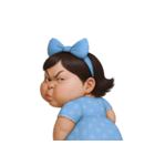 面白い顔をした太った女の子  (NT)（個別スタンプ：35）