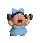 面白い顔をした太った女の子  (NT)（個別スタンプ：37）