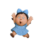 面白い顔をした太った女の子  (NT)（個別スタンプ：38）