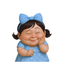 面白い顔をした太った女の子  (NT)（個別スタンプ：39）