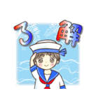 水兵ちゃんとカモメさん 夏のスタンプ（個別スタンプ：2）
