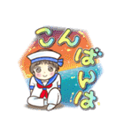 水兵ちゃんとカモメさん 夏のスタンプ（個別スタンプ：4）