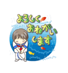 水兵ちゃんとカモメさん 夏のスタンプ（個別スタンプ：7）