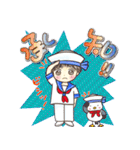 水兵ちゃんとカモメさん 夏のスタンプ（個別スタンプ：14）