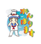 水兵ちゃんとカモメさん 夏のスタンプ（個別スタンプ：18）