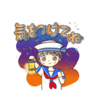 水兵ちゃんとカモメさん 夏のスタンプ（個別スタンプ：24）