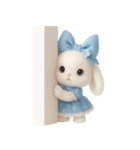 かわいい青いウサギ （NT）（個別スタンプ：1）