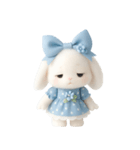 かわいい青いウサギ （NT）（個別スタンプ：9）