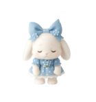 かわいい青いウサギ （NT）（個別スタンプ：12）