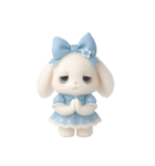 かわいい青いウサギ （NT）（個別スタンプ：17）