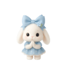 かわいい青いウサギ （NT）（個別スタンプ：19）