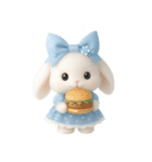 かわいい青いウサギ （NT）（個別スタンプ：22）