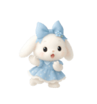 かわいい青いウサギ （NT）（個別スタンプ：25）