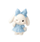 かわいい青いウサギ （NT）（個別スタンプ：28）