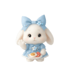 かわいい青いウサギ （NT）（個別スタンプ：30）