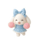かわいい青いウサギ （NT）（個別スタンプ：31）