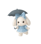 かわいい青いウサギ （NT）（個別スタンプ：33）