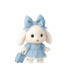 かわいい青いウサギ （NT）（個別スタンプ：36）