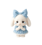 かわいい青いウサギ （NT）（個別スタンプ：38）