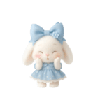 かわいい青いウサギ （NT）（個別スタンプ：39）