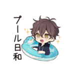 ちびパーカーくんの夏休みあるある（個別スタンプ：9）