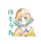 使いやすい女の子のおやすみスタンプ（個別スタンプ：22）