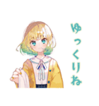 使いやすい女の子のおやすみスタンプ（個別スタンプ：40）