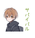整地がんばる★ゆるパーカーくん（個別スタンプ：15）