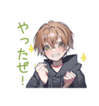 敵を撃ちまくる★ゆるパーカーくん（個別スタンプ：7）