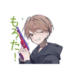 敵を撃ちまくる★ゆるパーカーくん（個別スタンプ：15）