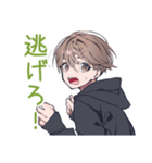 敵を撃ちまくる★ゆるパーカーくん（個別スタンプ：34）