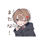 ゆるパーカーくん★怒りマークチャレンジ（個別スタンプ：14）