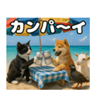 仲良し3匹 猛暑の夏編（個別スタンプ：28）