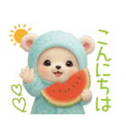 可愛い子熊 キュートな氷の服 思いやり 夏（個別スタンプ：2）