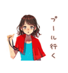 ちょうどいい女性★夏のお誘い（個別スタンプ：7）