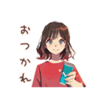 ちょうどいい女性★夏のお誘い（個別スタンプ：18）
