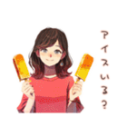 ちょうどいい女性★夏のお誘い（個別スタンプ：37）