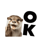 動く！デカ文字カワウソ（個別スタンプ：2）
