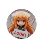 蝶の羽みなみちゃんカプセルトイ（個別スタンプ：7）