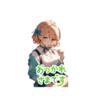 制服金髪女の子（個別スタンプ：4）