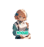 制服金髪女の子（個別スタンプ：8）