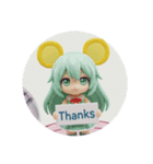 黄色いねずみみ精霊ちゃんカプセルトイ（個別スタンプ：1）