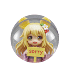黄色いねずみみ精霊ちゃんカプセルトイ（個別スタンプ：2）