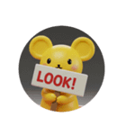 黄色のネズミカプセルトイ（個別スタンプ：1）